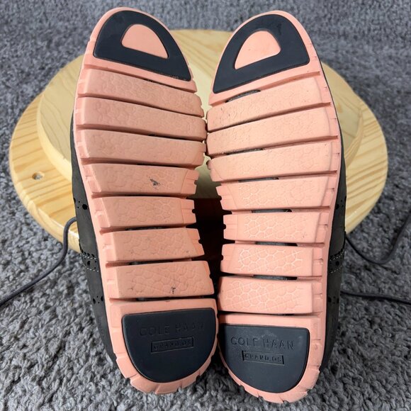 Cole Haan Zerogrand Suede Wingtip Mens Size 8 Casual Shoe Magnet Sunset Lace Up - Picture 8 of 8